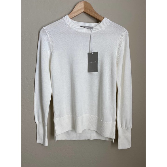 Everlane Sweaters - EVERLANE The Soft Cotton Crew Neck T-Shirt Bone